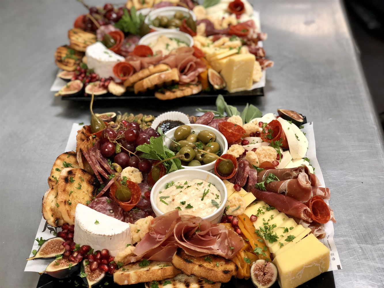 A charcuterie board