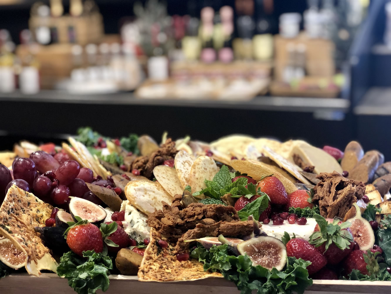 Cheese and pita platter