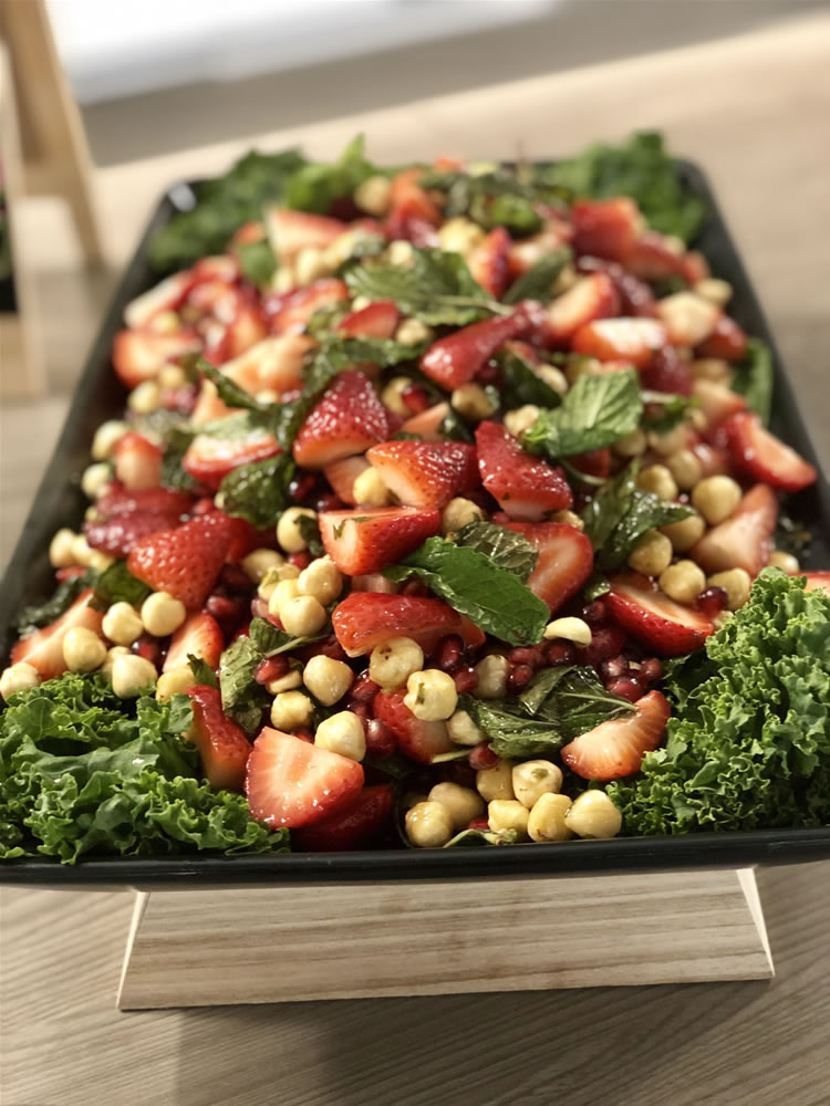 Strawberry salad for catering event